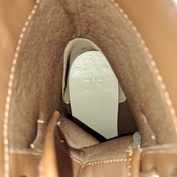 Just Fab Shandee Sherpa Block High Heel Boots Sherpa Trim Lug Sole 7 - Picture 9 of 10